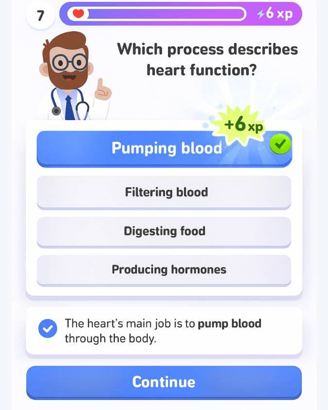 Interactive ECG simulator with real patient cases, gamified challenges, and instant diagnostic feedback system