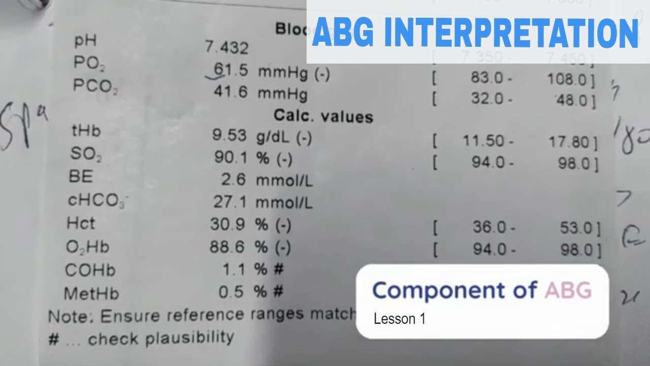 ABG Interpretation: Components of ABG
